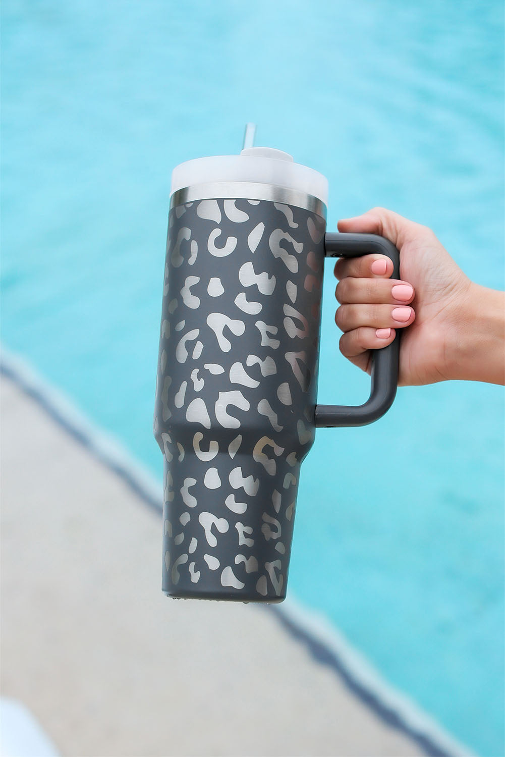 Leopard 40oz Cup with Handle