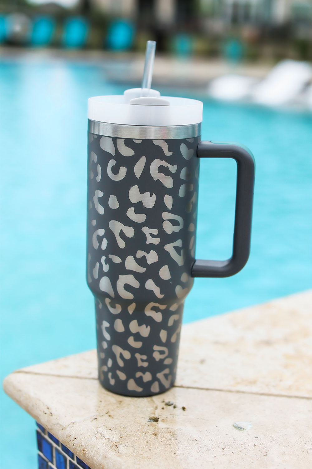 Leopard 40oz Cup with Handle
